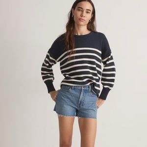 Madewell Conway Pullover Sweater in Nautical Stripe